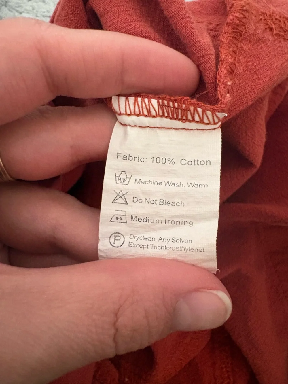 Rust Red Cotton Overalls - Picture 7 of 7